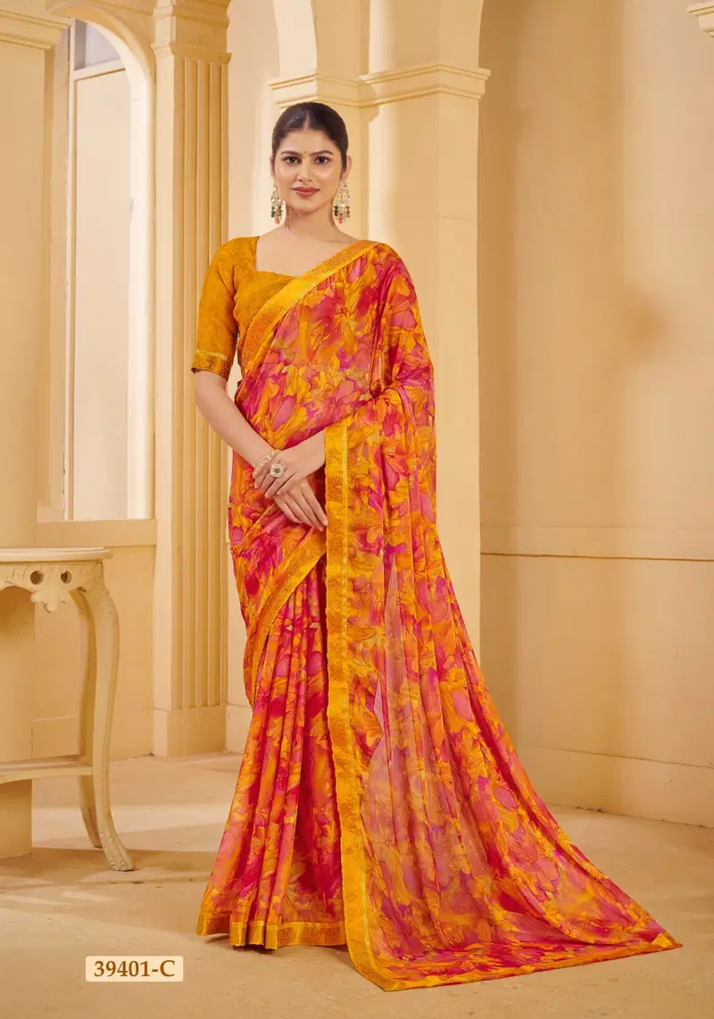 Simayaa Vol 27 By Ruchi Chiffon Daily Wear Saree Suppliers In India